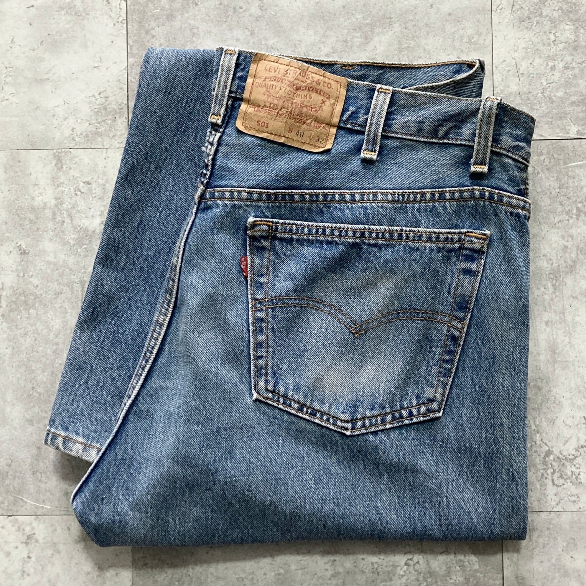 W40 L32】90's US.Levis 501 リーバイス エルパソ工場(522) ボタン裏