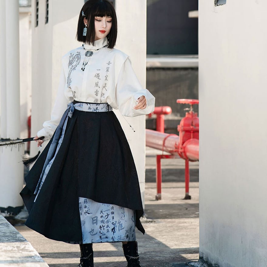 チャイナ風 羽織り 長袖トップス ジャケット 龍刺繍 ドラゴン 闇