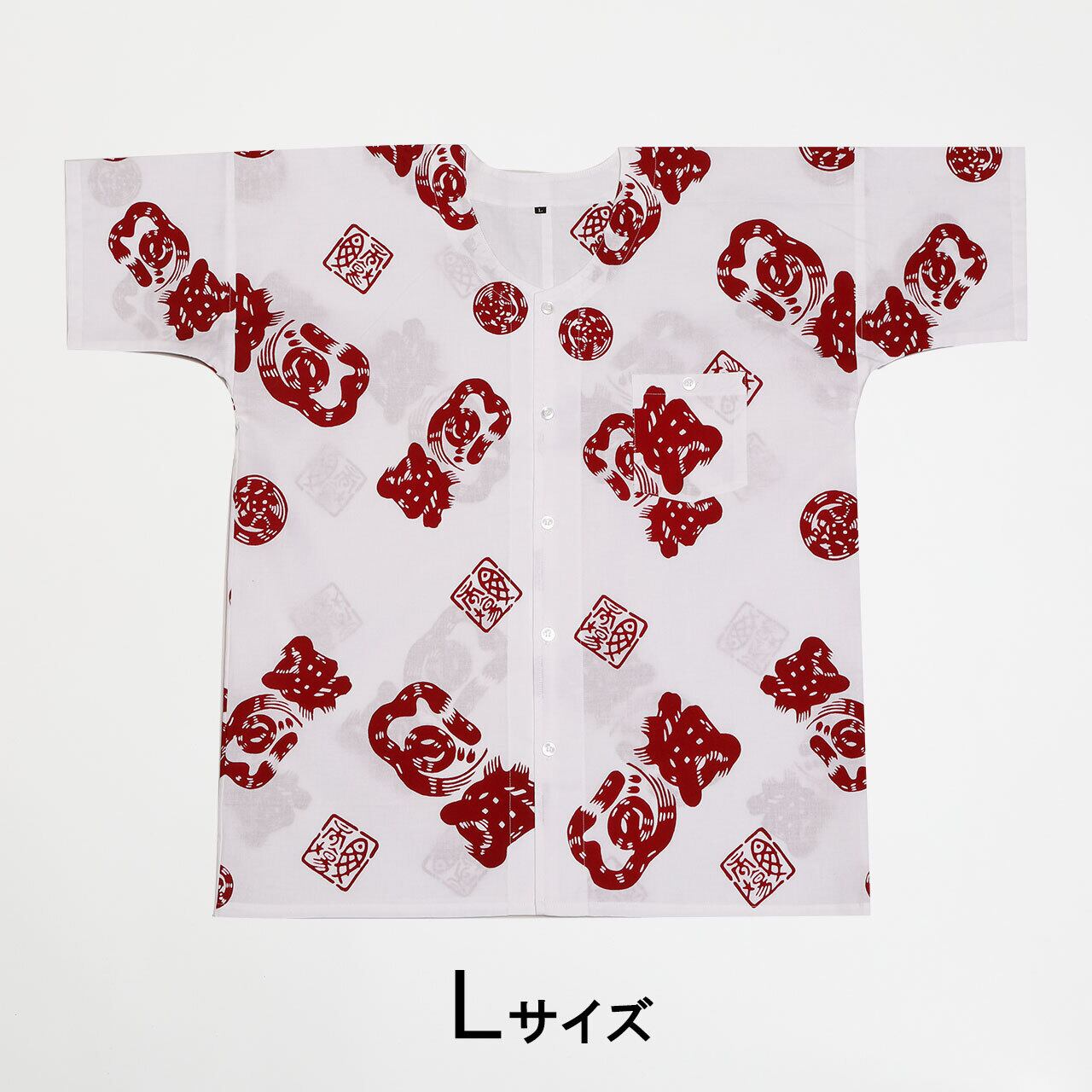 魚河岸シャツ 【品番 40020‐L】【焼津藍1＋豆絞り藍1と紺1】 | 杉山安商店