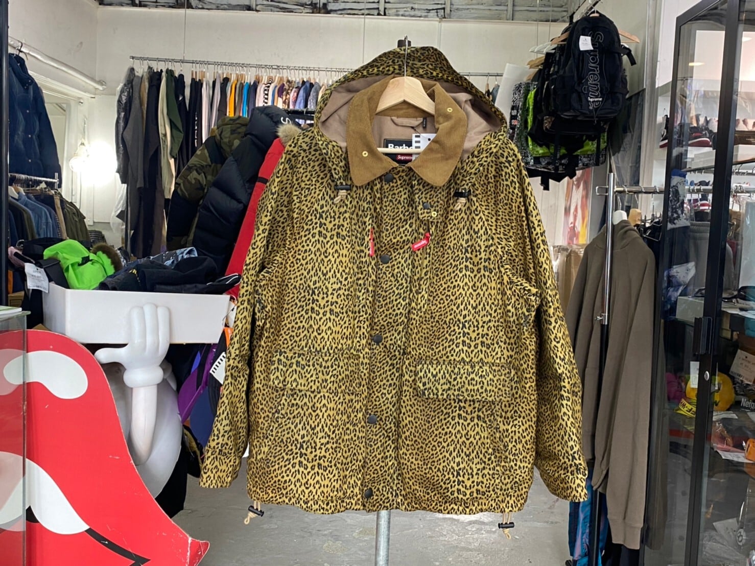 Supreme × BARBOUR LIGHTWEIGHT WAXED COTTON FIELD JACKET LEOPARD ...