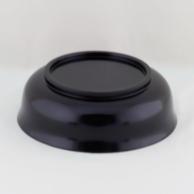 1702  輪島塗　盛器／黒古代朱塗／無地