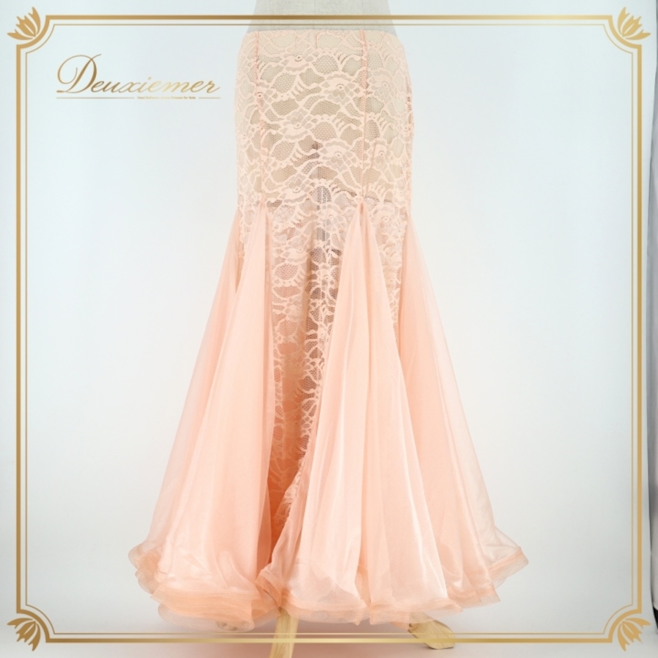 ベリーダンス オリエンタル 衣装 スカート ピンク系 レース 透け感 かわいい 練習 レッスン 伸縮 ストレッチ 上品 花柄 インナーパンツ 淡い ボリューム ふんわり ダンス衣装 ステージ イベント