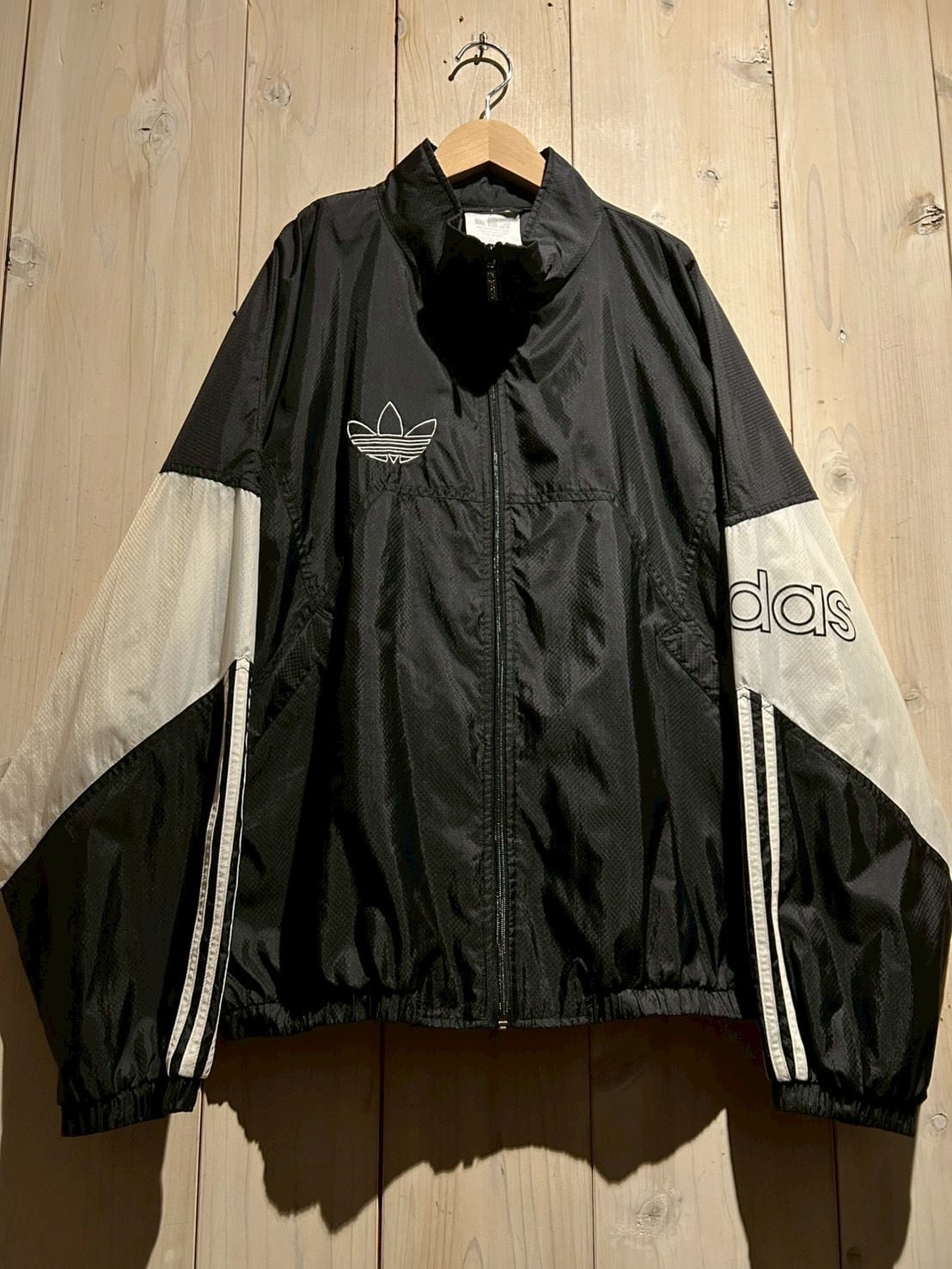 希少！フリンジ付きブラックスエードジャケット　メキシコ製 a.k.a.C.a.k.a vintage】80's “adidas”Monotone Vintage Loose Nylon