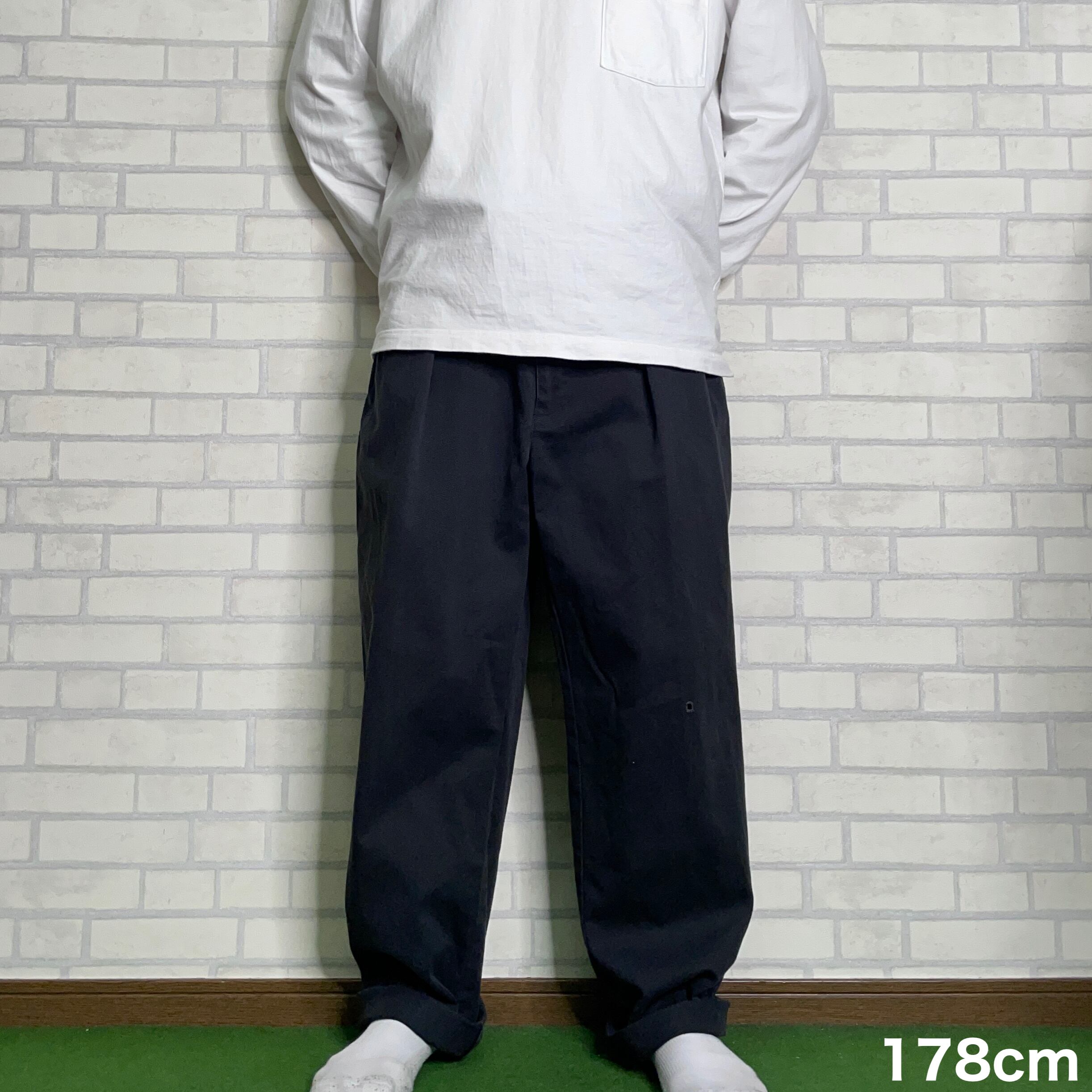 Polo By Ralph Lauren コットンパンツ W38×L30 ツータック ポロチノ