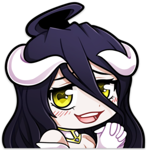 WAIFU BAIT　Chibi Albedo Sticker