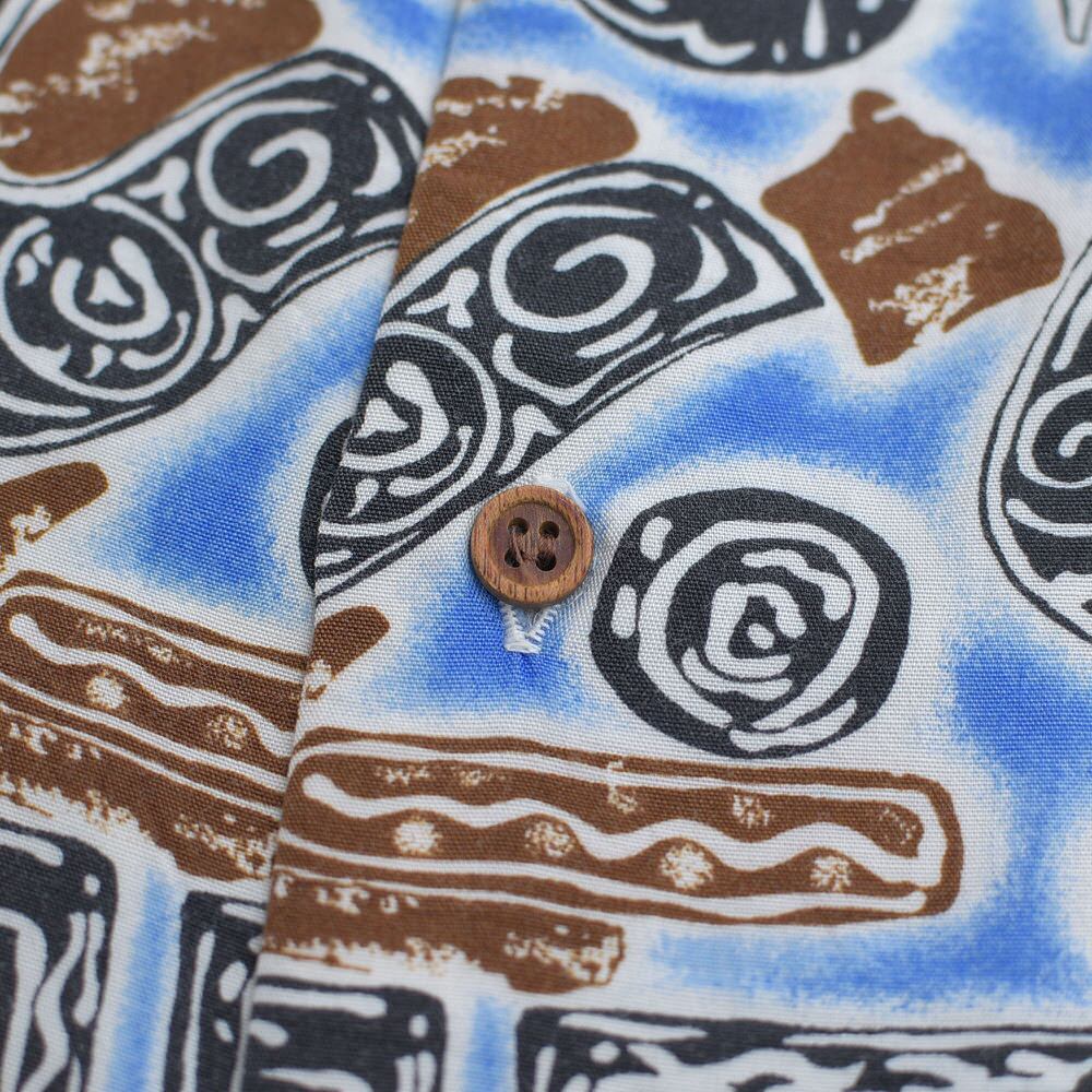 90s～ Mint Island ミントアイランド オープンカラー レーヨン 総柄