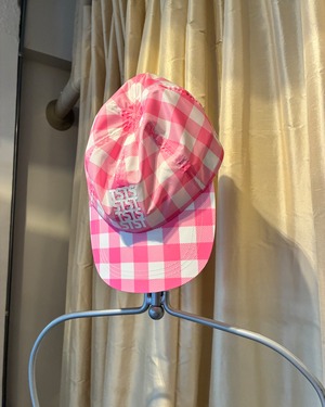 TSTS【RECYCLED POLYESTER DRAWSTRING CAP -PINK  GIMGHAM -】
