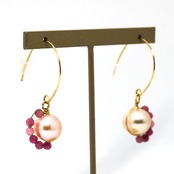 大人可愛いおしゃれさんへ！在庫限り パール・ピンクトルマリンピアス sl3_9_1_0515pp07