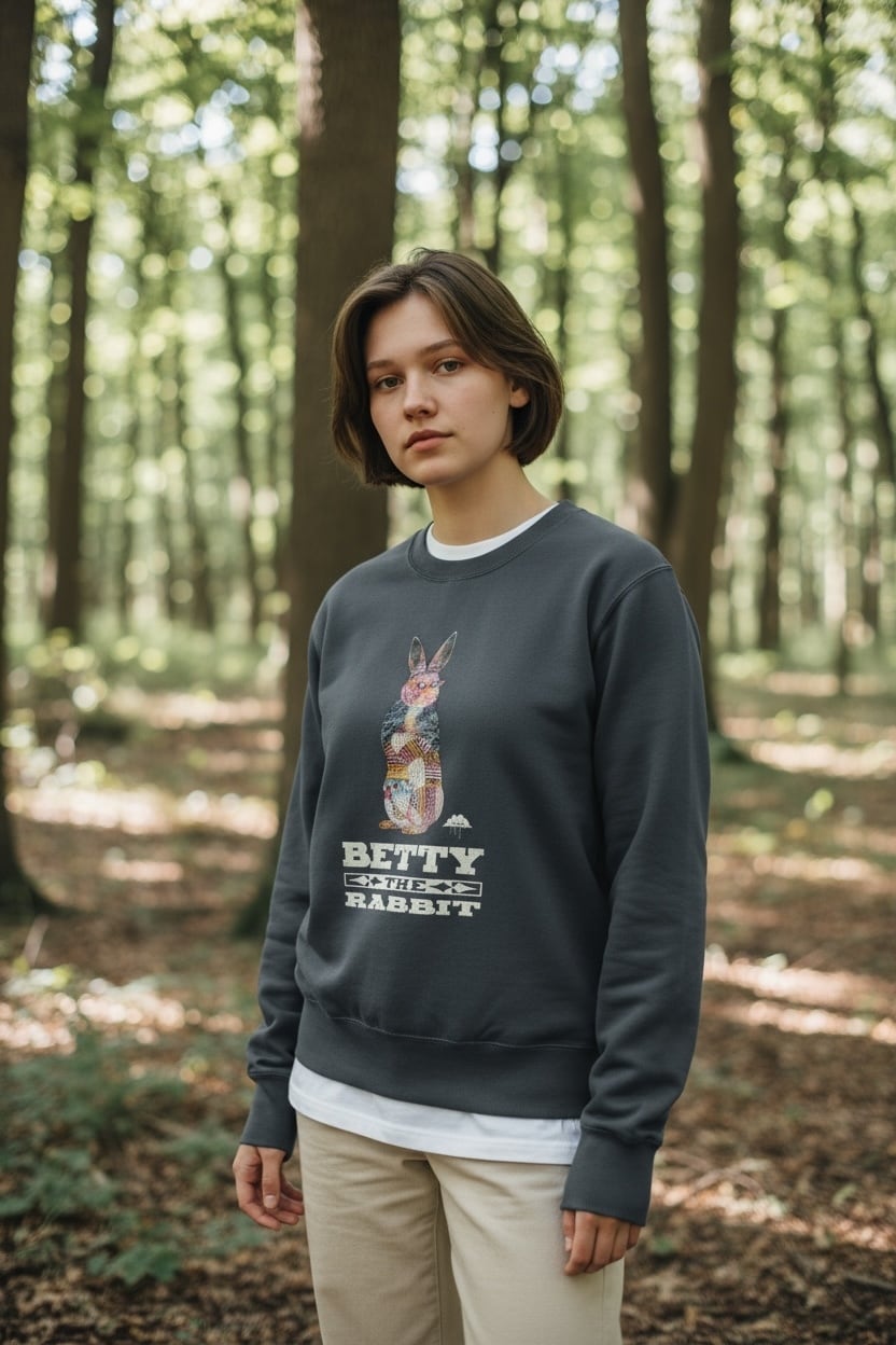 スウェット/Betty the Rabbit_ダークグレー | MULGA THE ARTIST ASIA