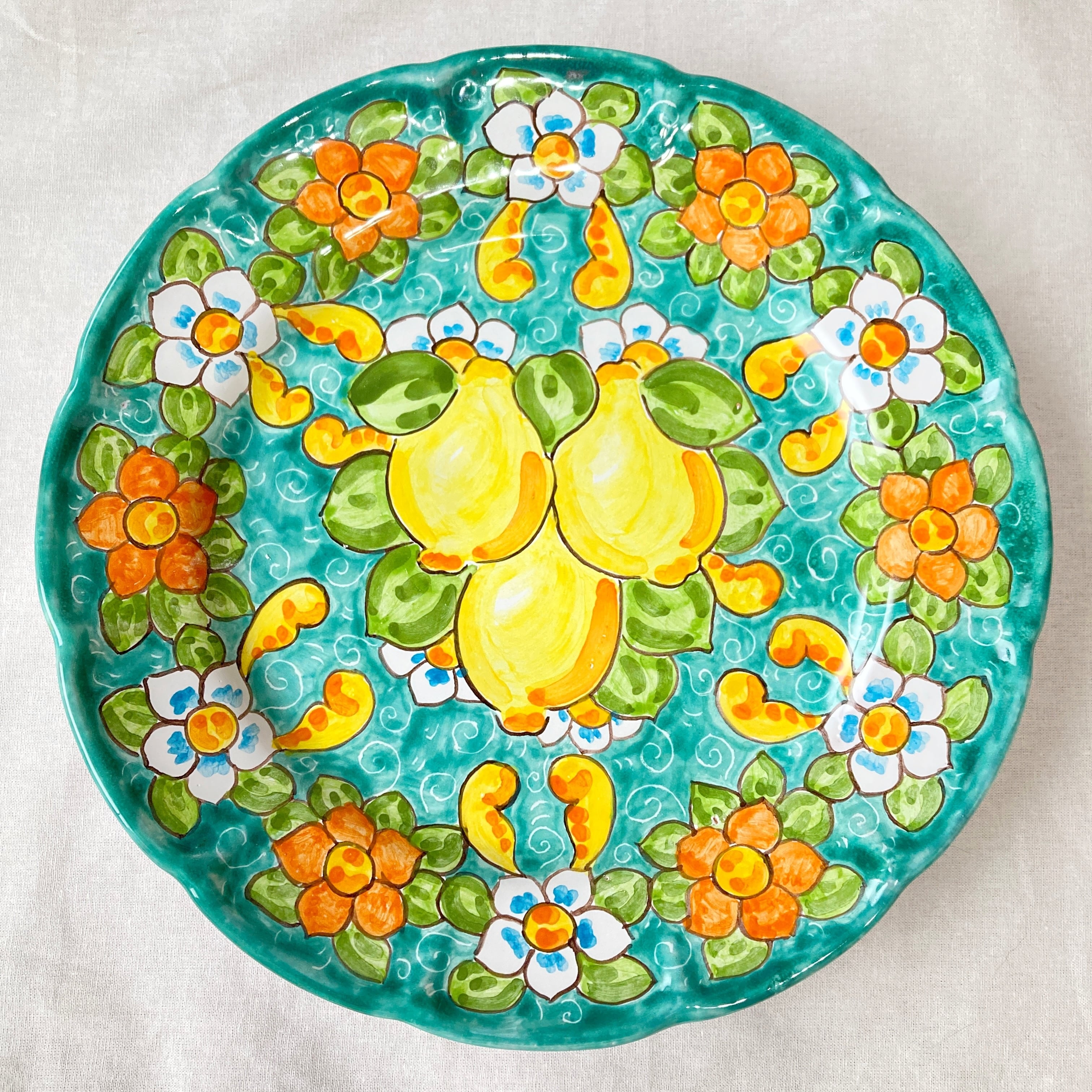 イタリア プレート 丸絵皿