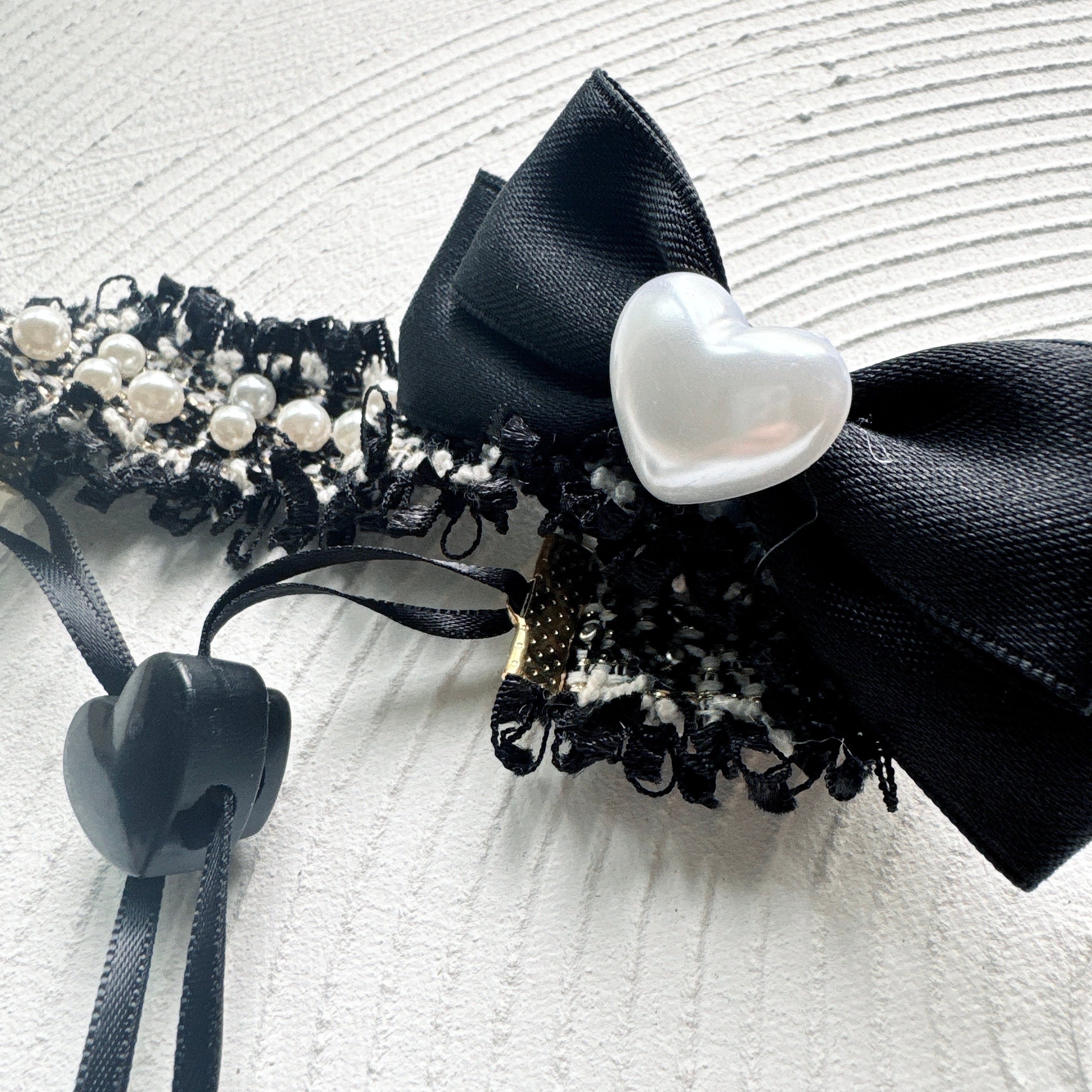 ツイードのおリボンヘッドドレス