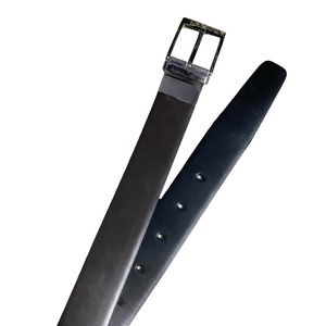 LOEWE black × brown reversible leather belt