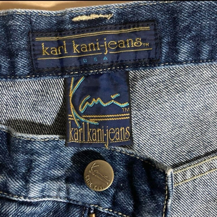 90s KARL KANI USAバギーデニムショーツワイドハーフパンツ 90s KARL KANI USAバギーデニムショーツワイドハーフパンツ