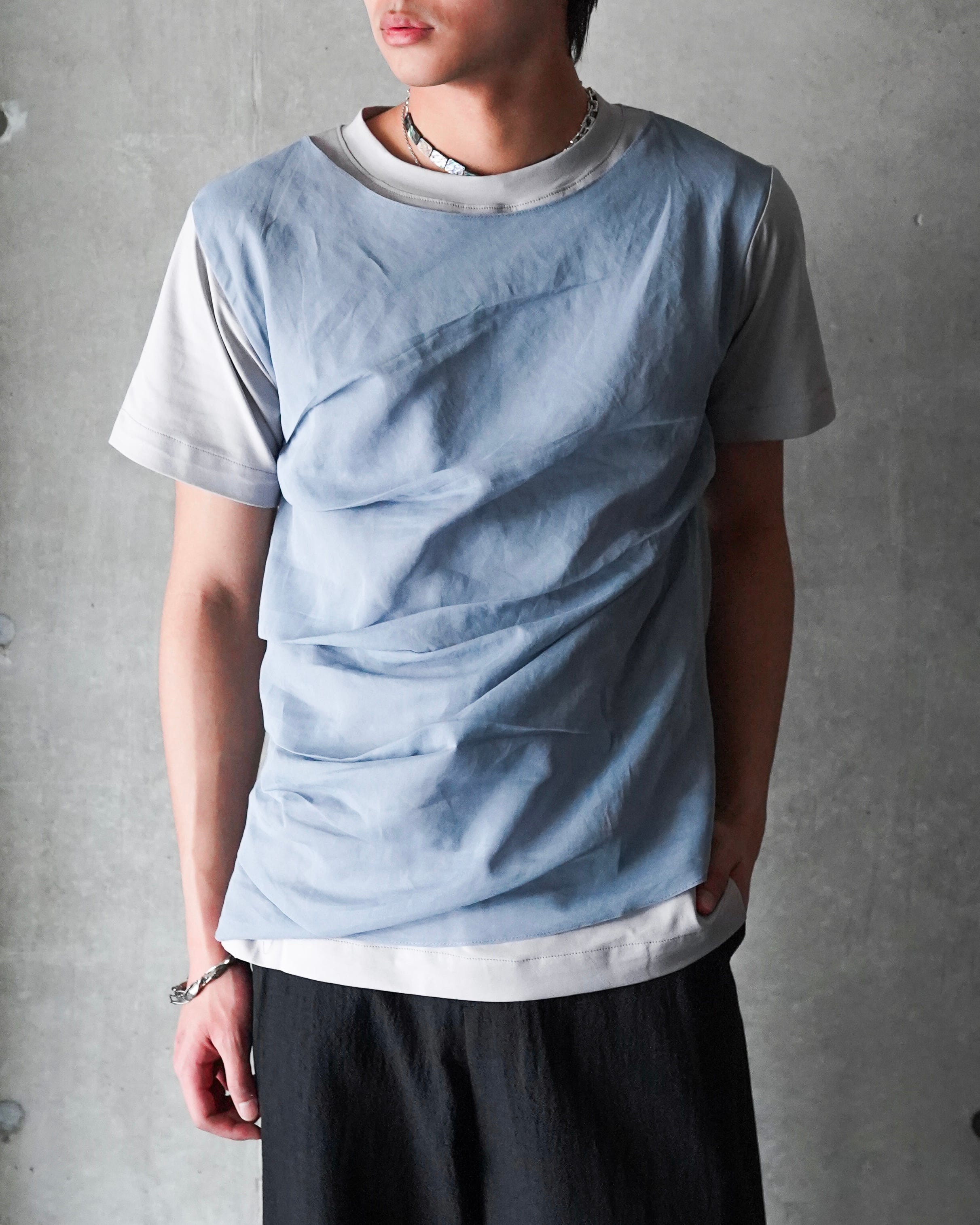 トップス SHOOP SS26 LAYERED DRAPE T-SHIRT SHOOP SS26 LAYERED DRAPE T-SHIRT | hypeofficial