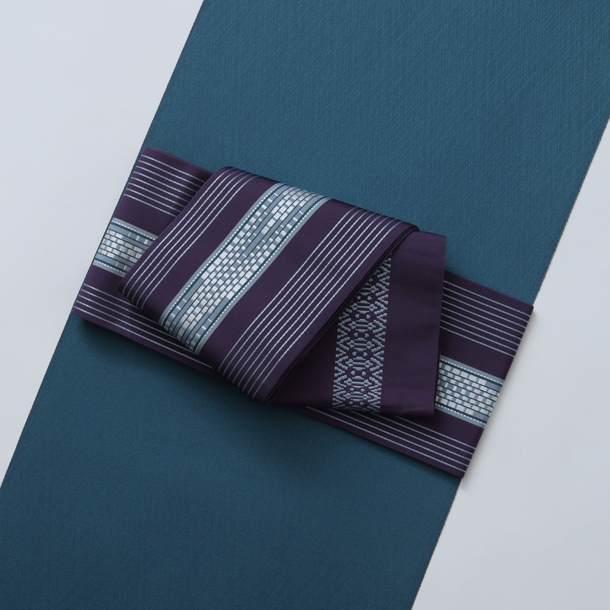 .森博多織 半幅帯「雅」 五本献上