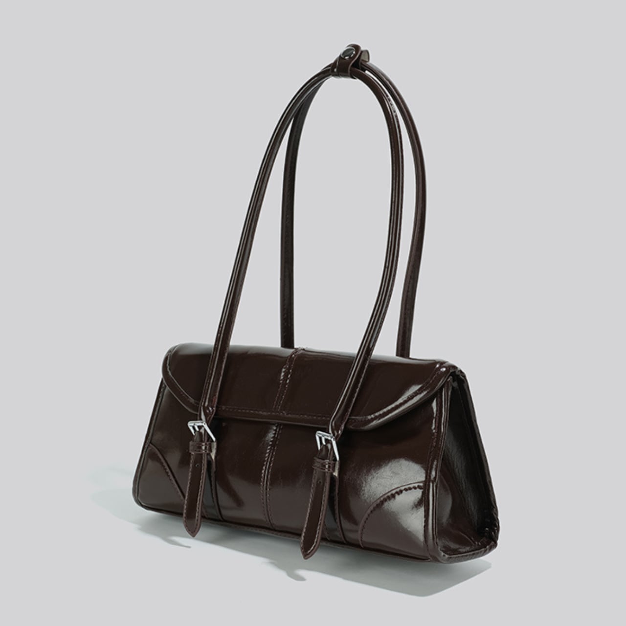 ワイドスクエアベルトデザインショルダーバッグ 3色 00805