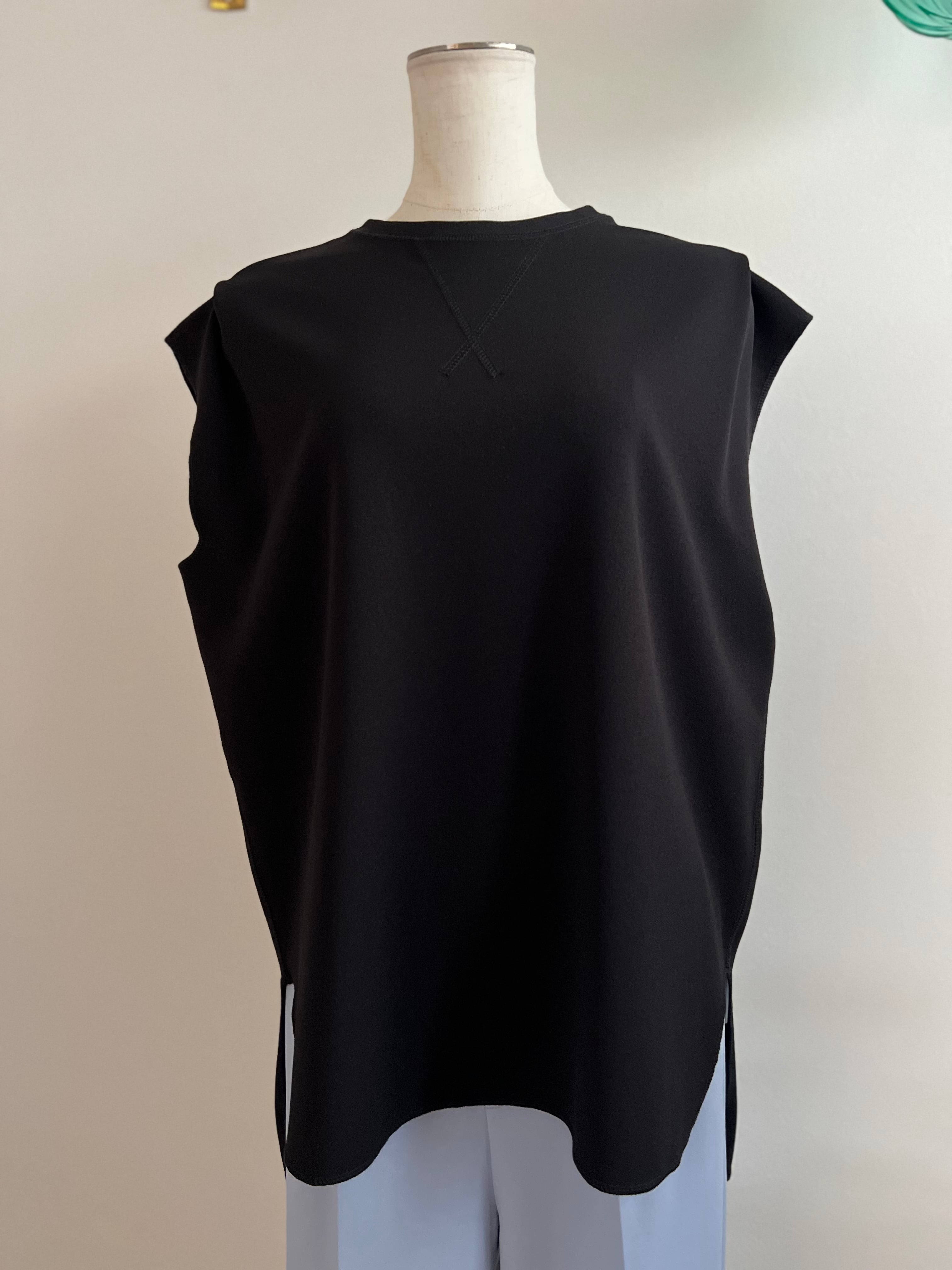 【ma couleur/ヤマトドレス】 ジョーゼットライトジャージＶガゼットタンク J-4762