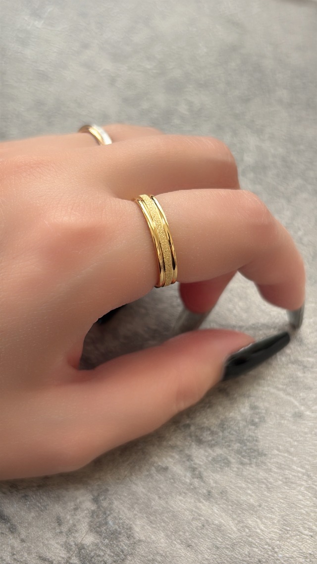 glitter ring316L【gold】