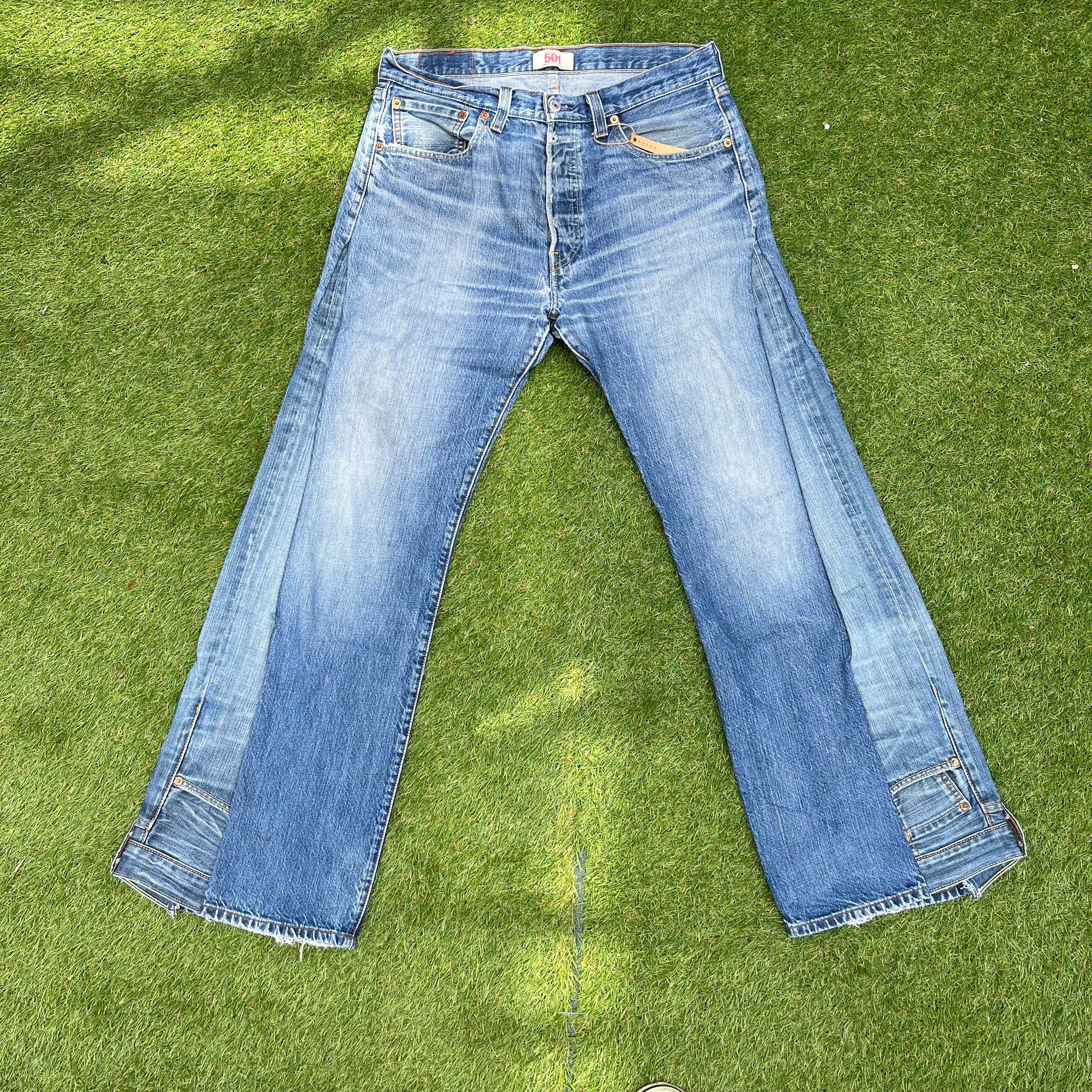 NO.9】LEVI'S 501 remake flared pants design denim Blue | sotto