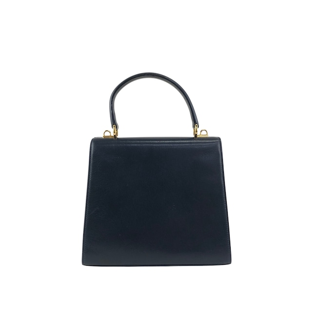 GUCCI グッチ ハンドバッグ ネイビー レディロック レザー 000・2110・0211 2WAY vintage ヴィンテージ オールド 5yyupi