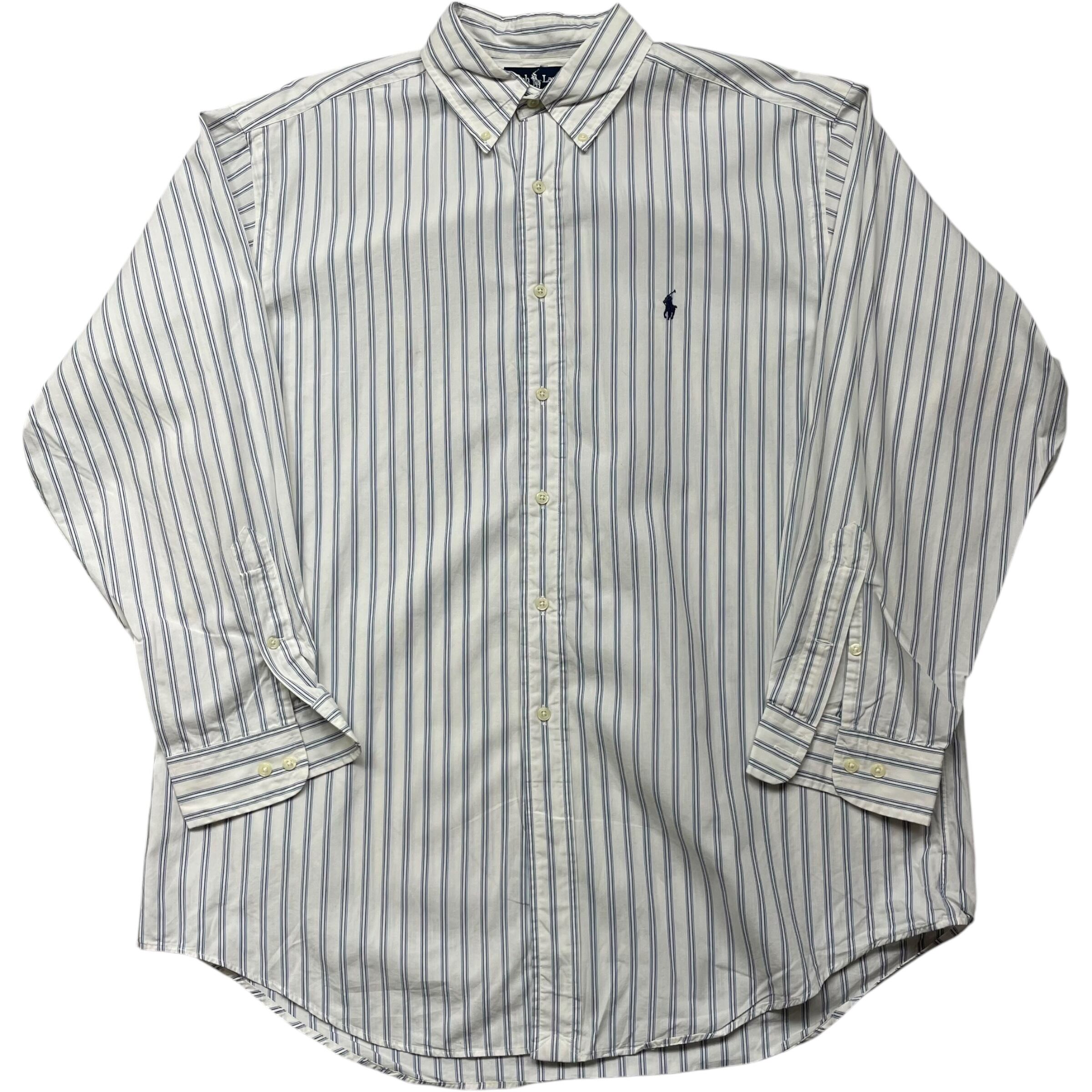 《XL》 Ralph Lauren ラルフローレン 長袖シャツ ボタンダウン ストライプ no.5042