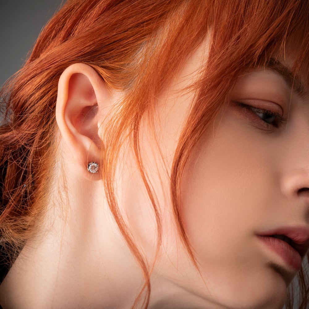 フローラルスタッドCL シルバーピアス 片耳用 AKE0066 シルバー
