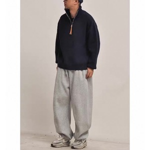 Half zip rib knit pullover 1182