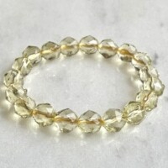 【超美石】レモンクォーツ　10ｍｍ　ブレスレット　6505