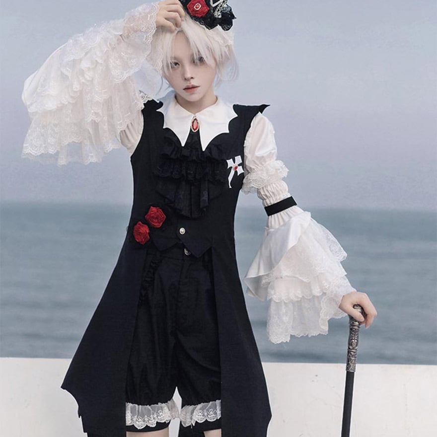 王子系 少年装 8点セット princeタイプ 双子コーデ メンズロリータ