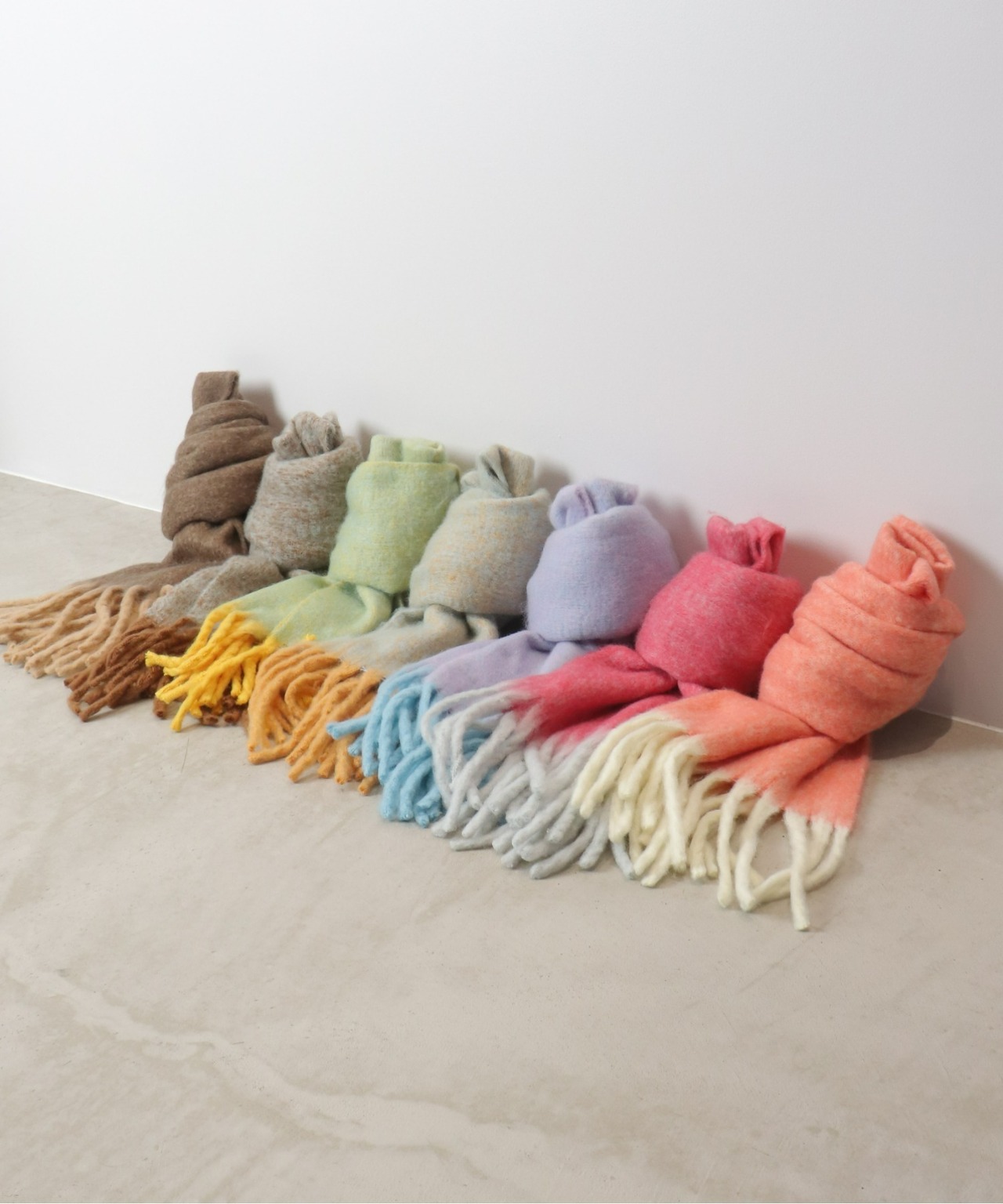 OI230501 バイカラーメランジーストール orange