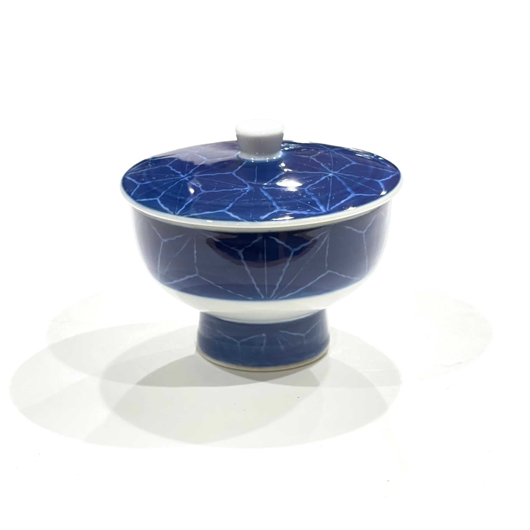 SALE】ルリ麻の葉 蓋付煎茶碗 (アウトレット) S32 | 24to3［西富陶磁器