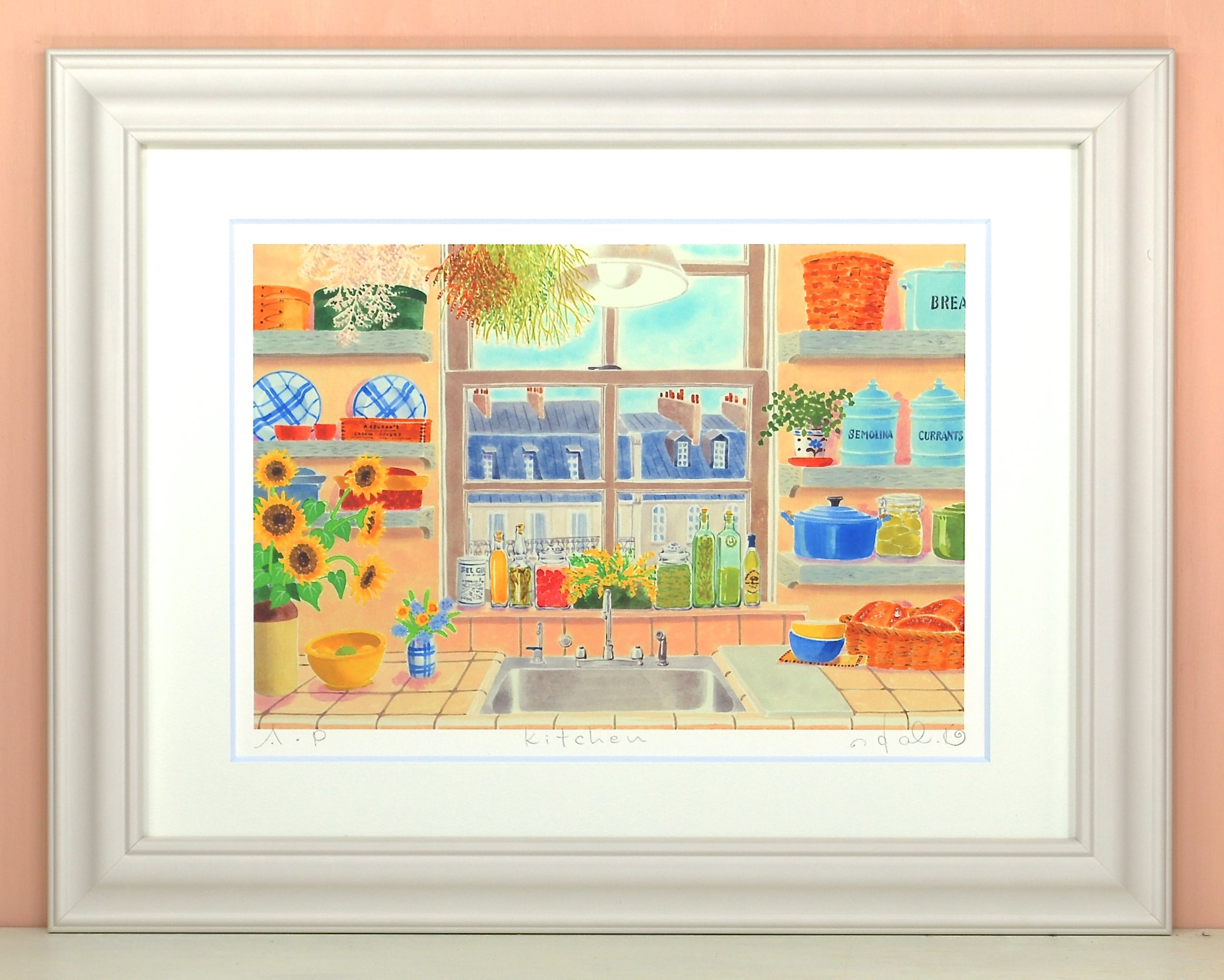 栗乃木ハルミ「kitchen」 gタイプ 絵画・ 額入りアート