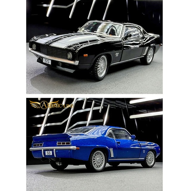 Chevrolet カマロ SS 1/32 ミニカー 全3色 ライト点灯 エンジンサウンド 合金モデル 模型 ジオラマ