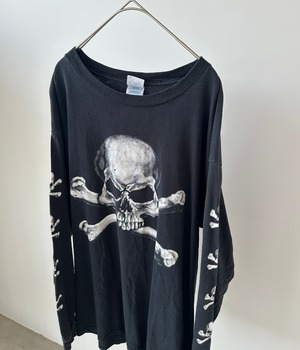 -Skull- Vintage 90-00s L Long Sleeve Print T-Shirt
