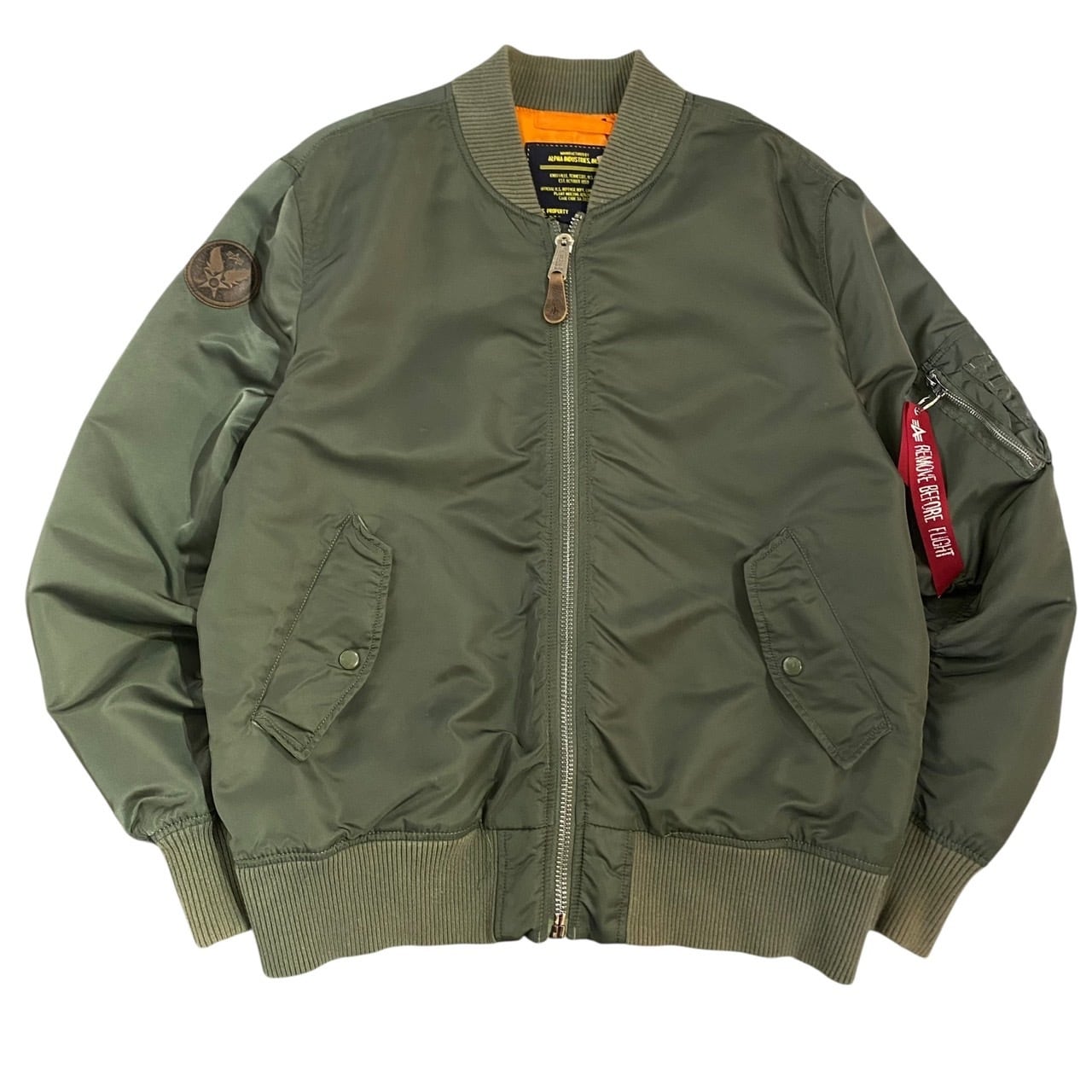 春先向けのフライト◎” MA-1 Flight Jacket size:XL (Olive) アメリカ