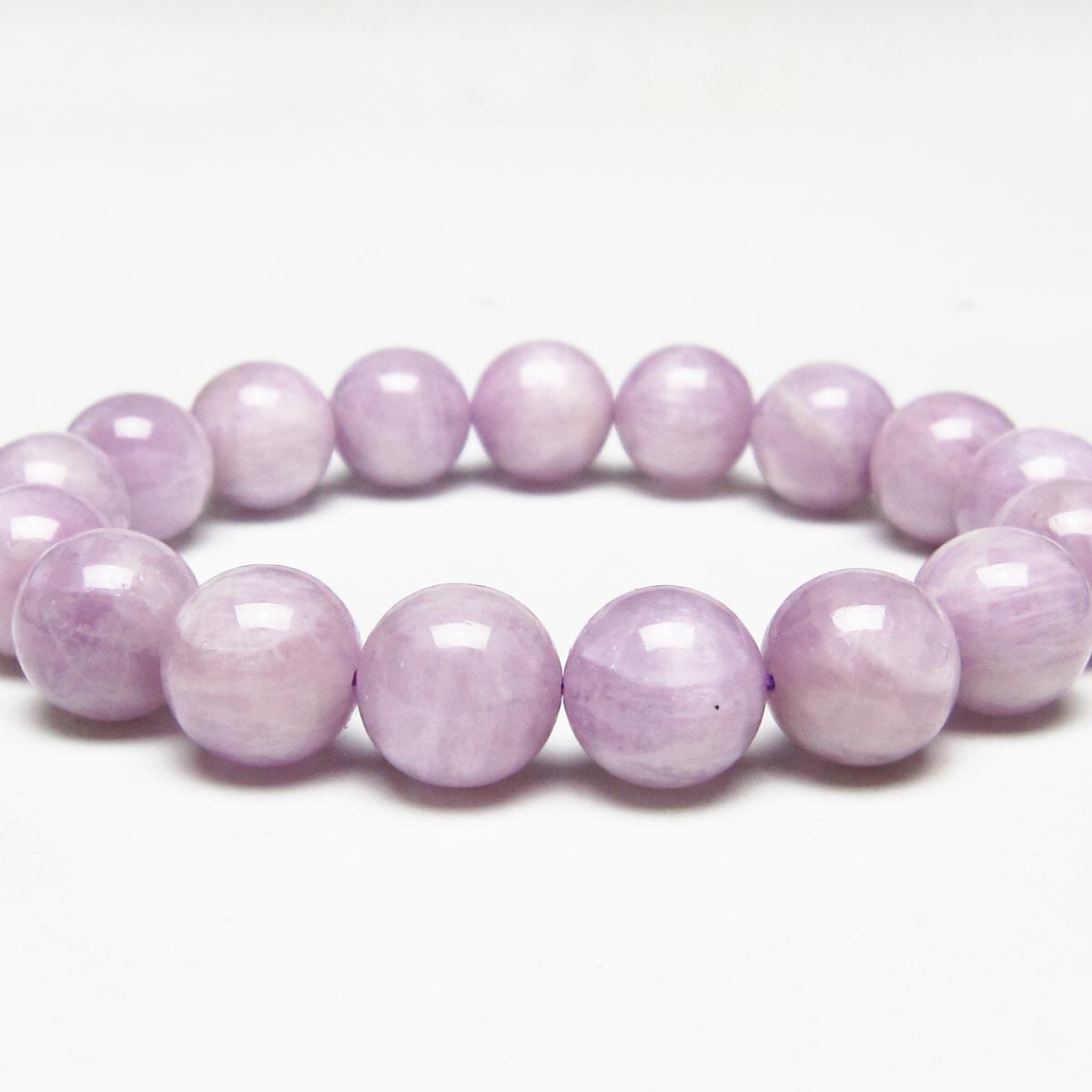 クンツァイト ブレスレット 12mm ミルキークンツァイト ブレス 一点物 メール便可 [M便 1/10] 111-46441