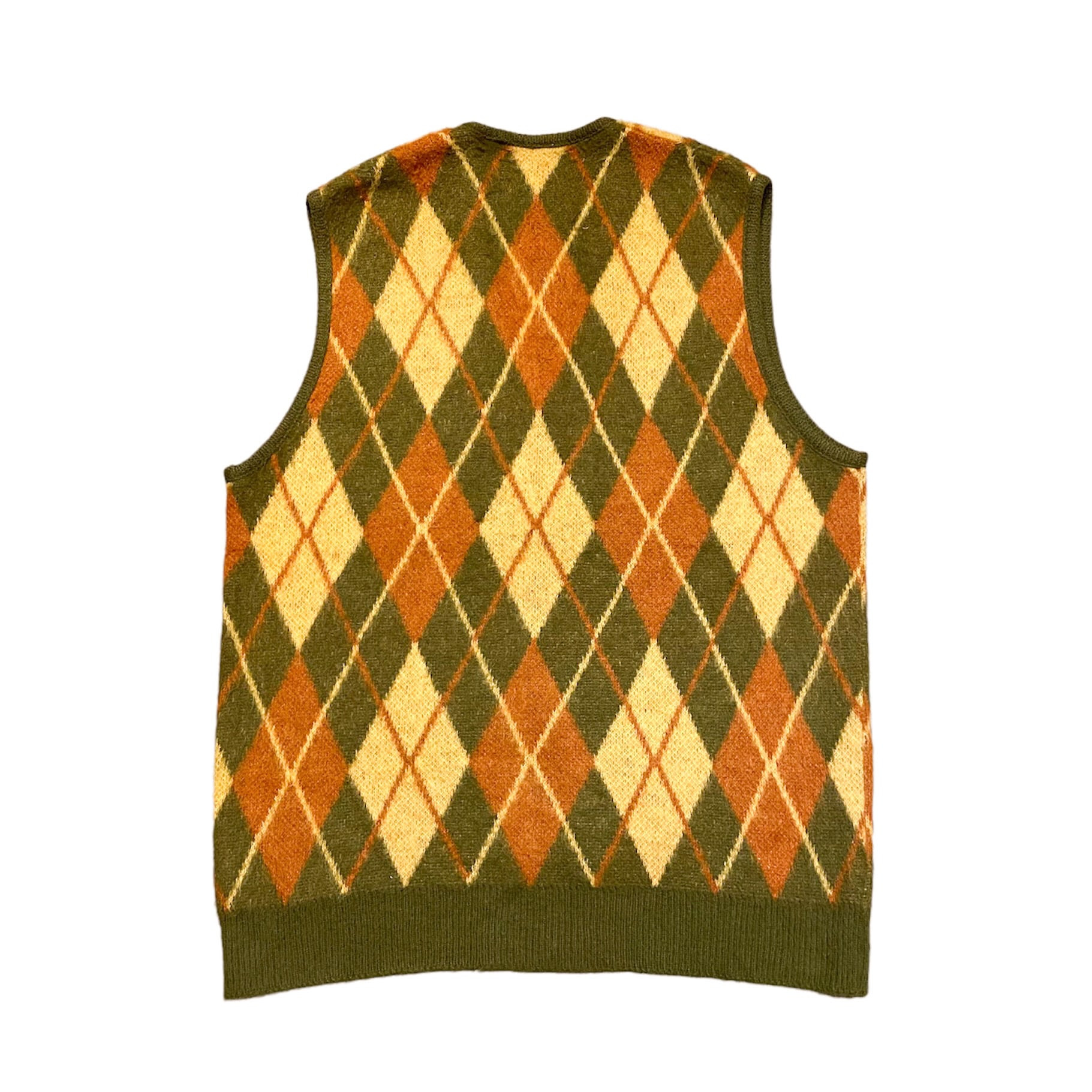 〜70's Argyle Mohair Knit Vest / モヘア モヘアニット セーター ...