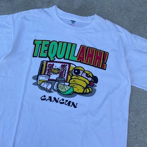 -USED- WOMEN'S TEQUILAHH! CANCUN T-SHIRTS -WHITE- [XL]