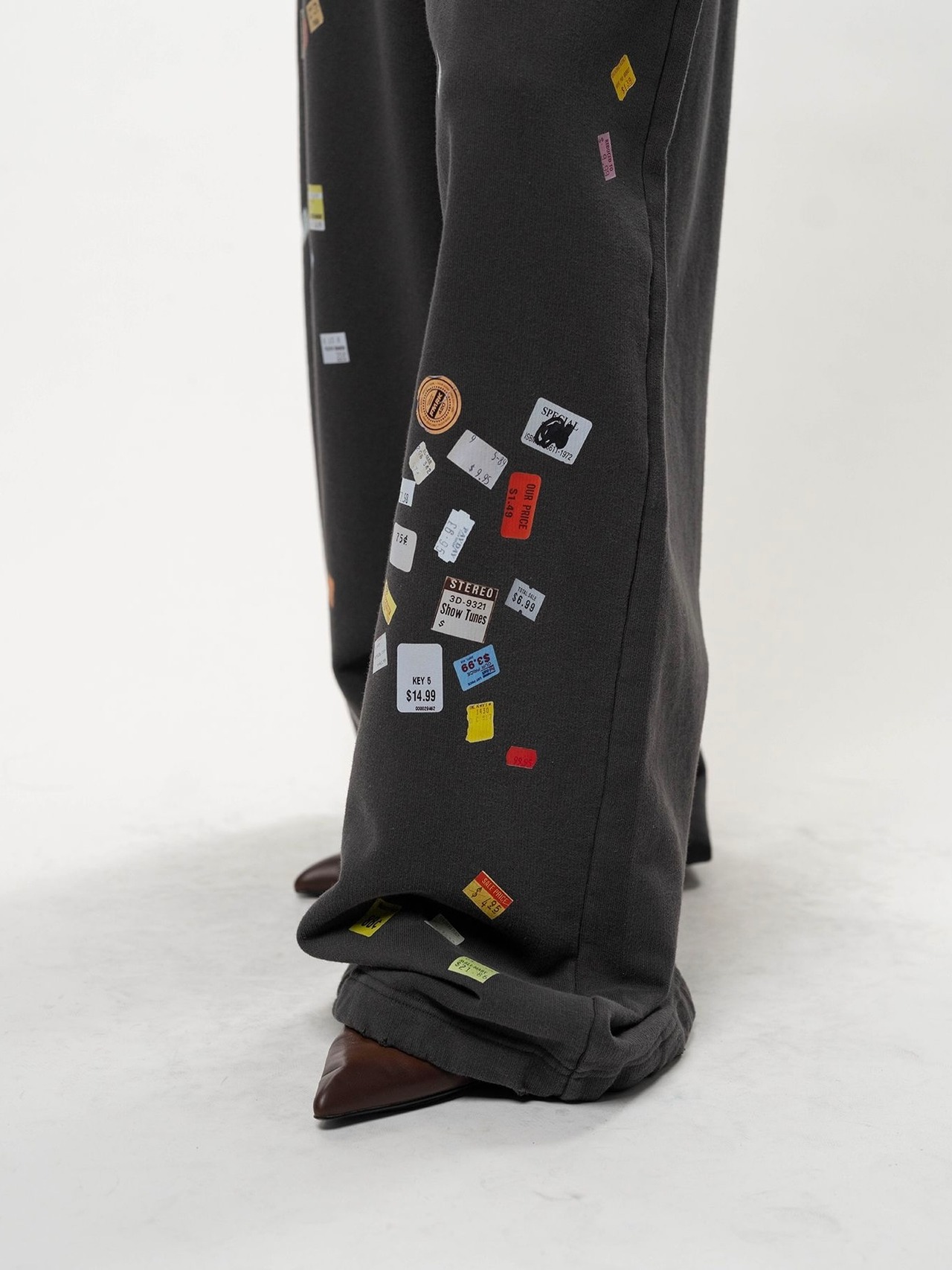 【26AW】Maison MIHARA YASUHIRO ミハラヤスヒロ / スウェットパンツ/  Price Tag Sticker Printed Wide Sweat Pants - 7