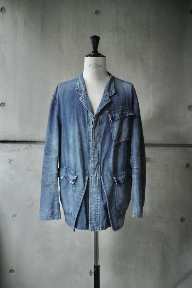 early 90s "MARITHE FRANCOIS GIRBAUD" indigo cotton design jacket