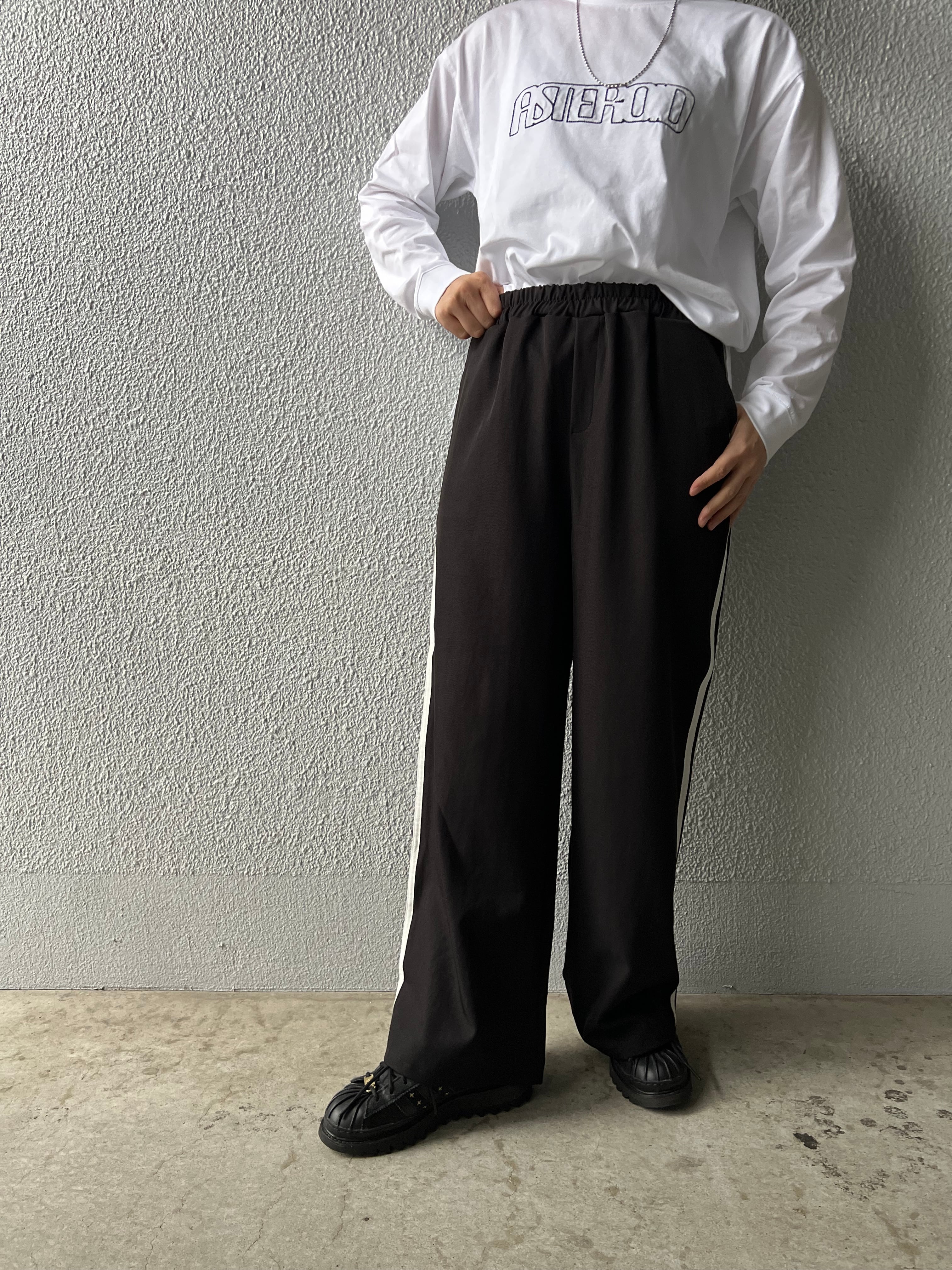 【SELECT】サイドラインジョーゼットパンツ