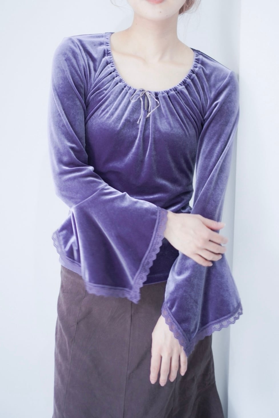purple velours tops