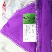 【美品 日本製 社交ダンス衣装】パープル PASTIME パスタイム ワンピース ドレス 紫 ピンク 花柄 長袖 レース パーティ 練習 送料無料 匿名配送