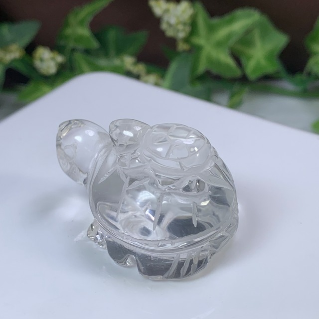 1.透明度高☆親子亀水晶☆