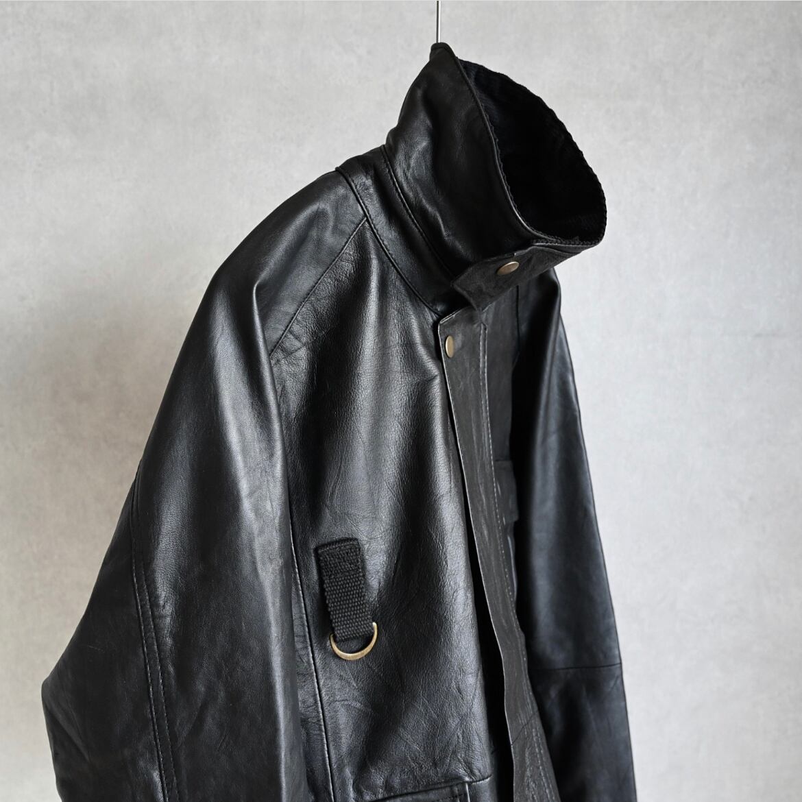 YOUSED】 REMAKE LEATHER FISHING JACKET 