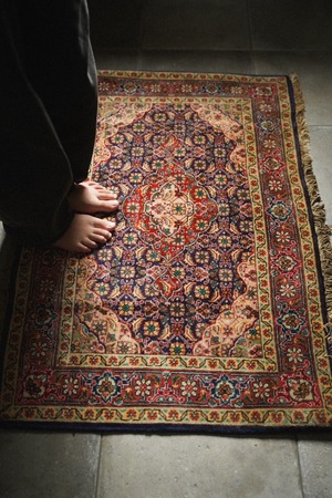 1211-02 Vintage Percian Sana rug