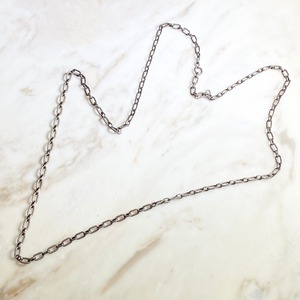 antique victorian silver long chain necklace