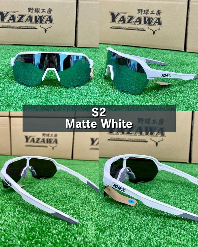 100%(ワンハンドレッドパーセント)サングラス　S2   Matte White HiPER Blue Multilayer