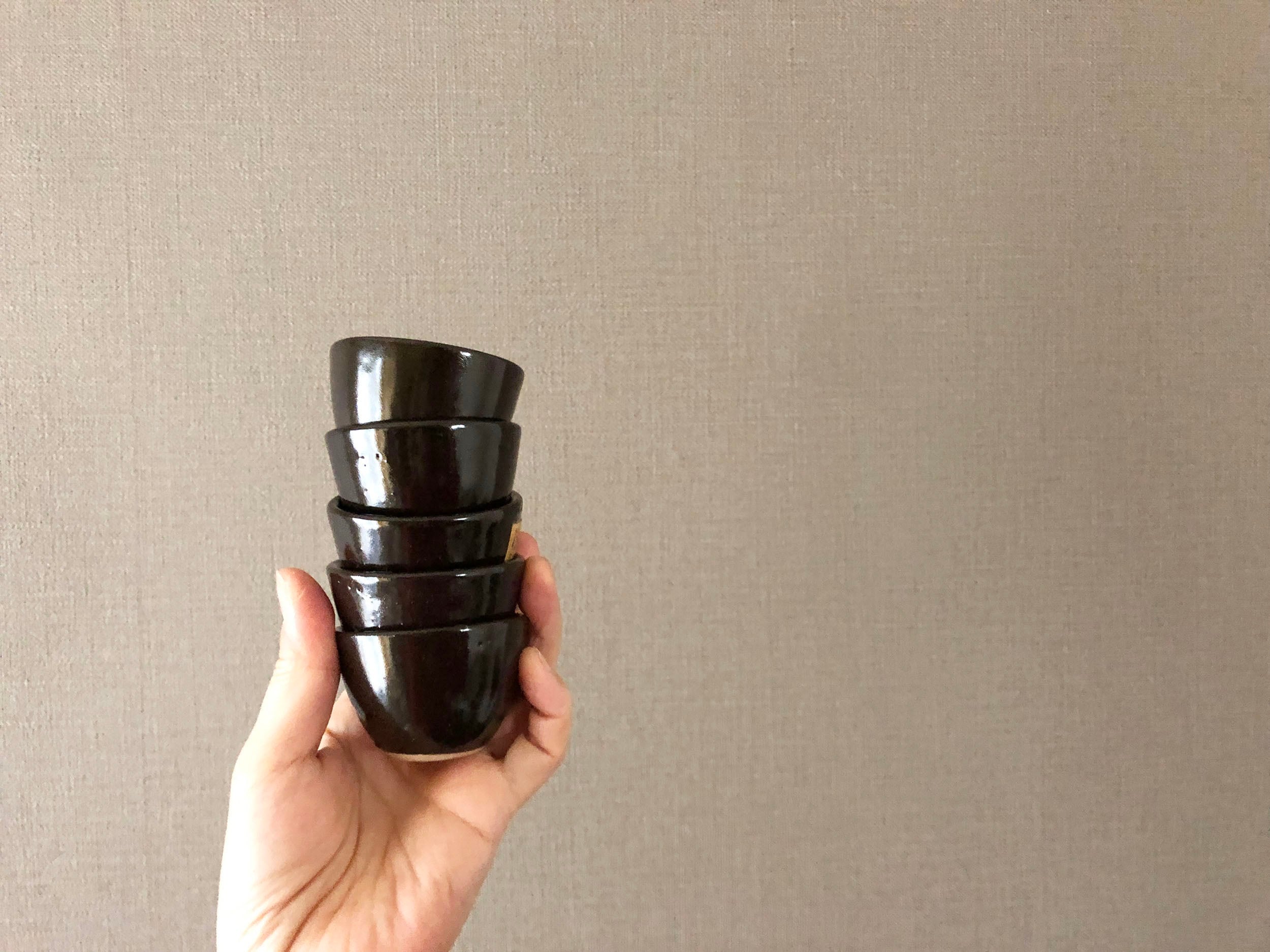 Vintage | 苗代川焼 鮫島佐太郎窯 黒薩摩 雲助 | Little TAO