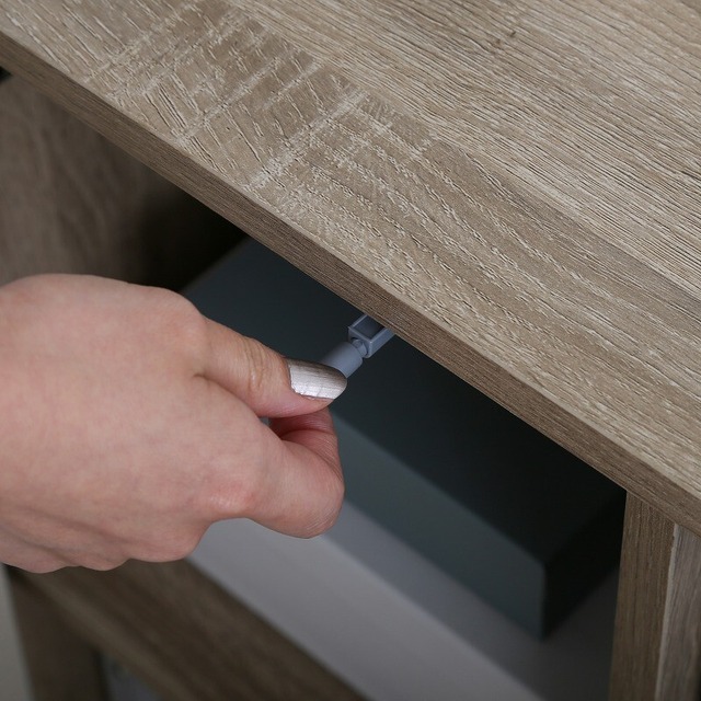 バイカラーキャビネット (Erin)【幅96cm】☆ 家具 棚 北欧風